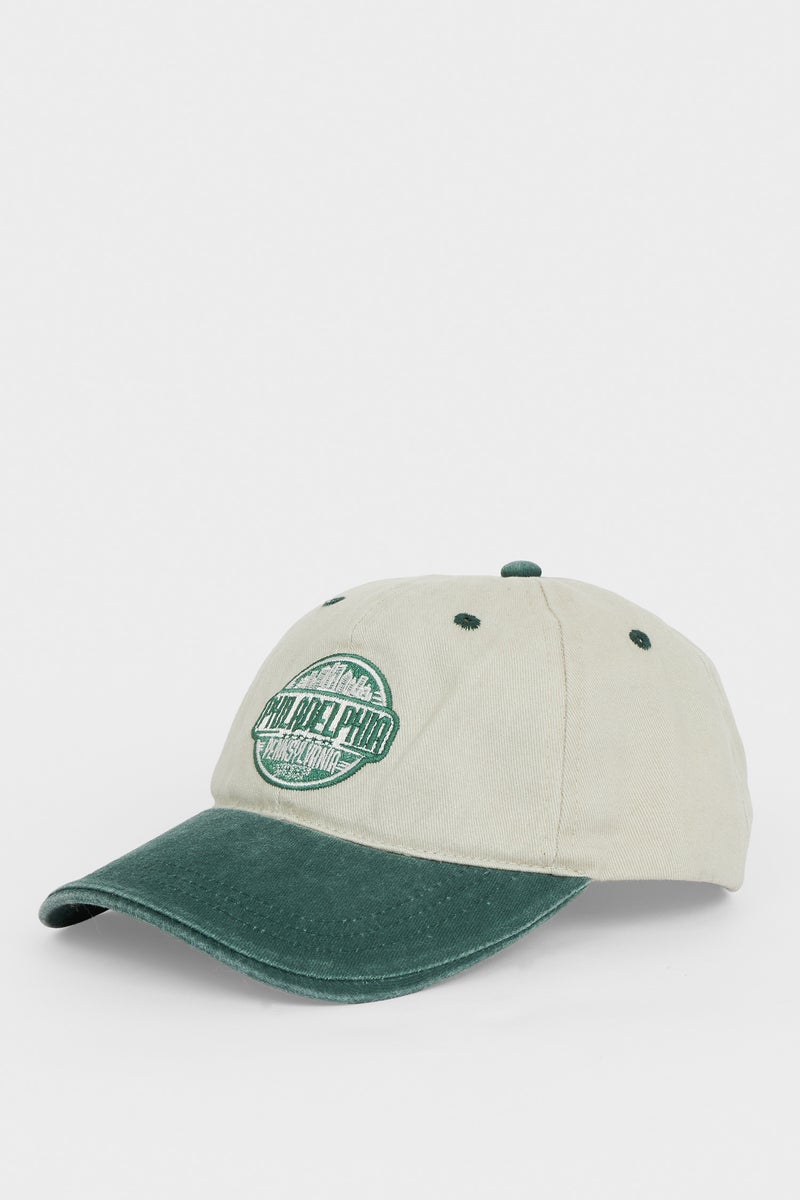 DeFacto Green Man Man Embroidered Cotton Cap Casual - Image 1